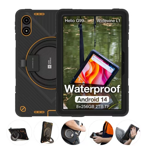 AGM PAD P2 Active 4G ütés- és vízálló 8+256GB IP68 Tablet, kártyafüggetlen, Dual Sim, fekete, 10.95 inch