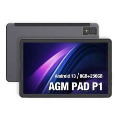   AGM PAD P1 Lite 4G ütés- és vízálló 4+128GB IP68 Tablet, kártyafüggetlen, Dual Sim, fekete