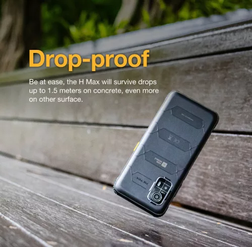 AGM H Max 4/128GB | IP69K, MIL-STD-810H | 10000 mAh akkumulátor | Könnyű és vékony | 90 Hz-es kijelző | 4G Dual SIM érintős mobiltelefon | 6.56 inch