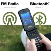 AGM M8 Flip 4G ütés- és vízálló IP68 nagy gombos mobiltelefon vészhívóval, kártyafüggetlen, Dual Sim, fekete