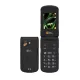 AGM M10 Flip 4G ütés- és vízálló IP68 nagy gombos mobiltelefon vészhívóval, kártyafüggetlen, Dual Sim, fekete