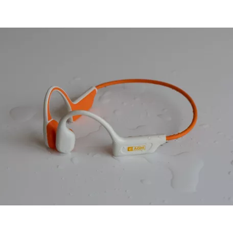 AGM Motion Buds 1 IP68 vízálló csontvezetéses sport bluetooth headset fehér narancssárga