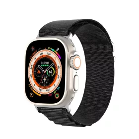   DUX DUCIS Apple Watch 42mm/ 44mm/ 45mm/ 49mm nejlon óraszíj fekete