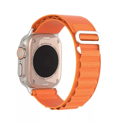 DUX DUCIS Apple Watch 42mm/ 44mm/ 45mm/ 49mm nejlon óraszíj narancssárga