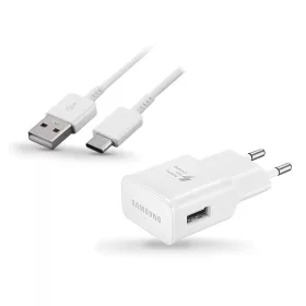   Csomagajánlat - Samsung EP-TA20EWE gyári hálózati fehér gyorstöltő 2A 15W EP-DN930CWEDC USB - Type-C adatkábellel 1m