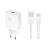 Bliszteres Honor SuperCharge HN-110600E00 USB-A fehér gyári töltőfej 66W 6A, Type-C adatkábellel