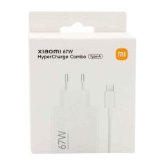   Bliszteres Xiaomi BHR9465EU MDY-12-EH HyperCharge gyári hálózati töltőfej 6.2A 67W USB Type-C adatkábellel
