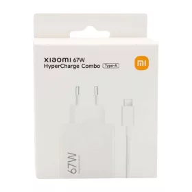   Bliszteres Xiaomi BHR9465EU MDY-12-EH HyperCharge gyári hálózati töltőfej 6.2A 67W USB Type-C adatkábellel