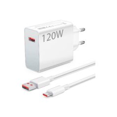   Bliszteres Xiaomi BHR9462EU MDY-14-EE HyperCharge Combo gyári hálózati töltőfej 6A 120W USB Type-C adatkábellel