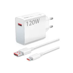   Bliszteres Xiaomi BHR9462EU MDY-14-EE HyperCharge Combo gyári hálózati töltőfej 6A 120W USB Type-C adatkábellel