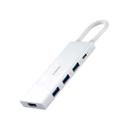 Xiaomi 5-in-1 HUB 1x USB Type-C, 3x USB 3.0, 1x HDMI csatlakozóval fehér (BHR8804GL)