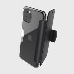   X-doria Engage Folio Apple iPhone 11 Pro oldalra nyíló mágneses bőrhatású tok átlátszó hátlappal