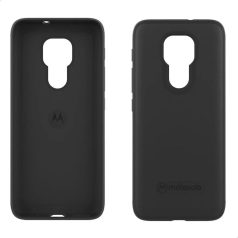   Motorola Moto G9 fekete gyári matt ütésálló szilikon tok