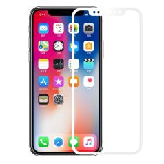   Meleovo Defense Glass Flexible prémium fehér keretes full glue 2,5D hajlékony hibrid előlapi üvegfólia Apple iPhone 7 Plus / 8 Plus (5.5)