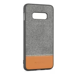  Meleovo Fabric szövetbevonatos prémium szürke hátlapvédő tok Samsung G970F Galaxy S10e