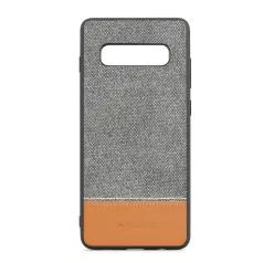   Meleovo Fabric szövetbevonatos prémium szürke hátlapvédő tok Samsung G973F Galaxy S10