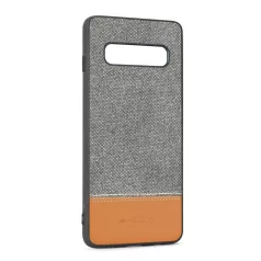   Meleovo Fabric szövetbevonatos prémium szürke hátlapvédő tok Samsung G973F Galaxy S10