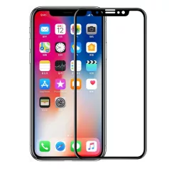   Meleovo Defense Glass Flexible prémium fekete keretes full glue 2,5D hajlékony hibrid előlapi üvegfólia Apple iPhone XS Max / iPhone 11 Pro Max (6.5)