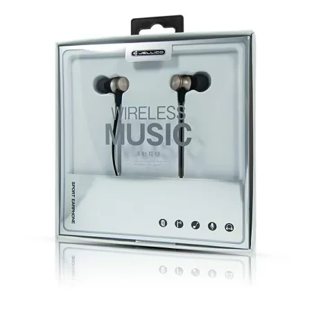 Jellico ST-02 Bluetooth 4.1 sztereó sport headset beépített mikrofonnal arany
