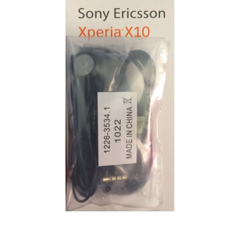Sony XPERIA X10A fekete 3,5mm gyári sztereo headset