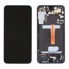   Samsung SM-S906 Galaxy S22 Plus (2022) fekete gyári LCD kijelző érintővel és kerettel