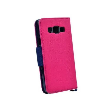 Fancy Samsung A320 Galaxy A3 (2017) oldalra nyíló mágneses könyv tok szilikon belsővel pink - kék