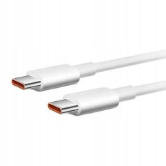   Huawei fehér gyári Type-C - Type-C gyorstöltő adatkábel 1m 6A