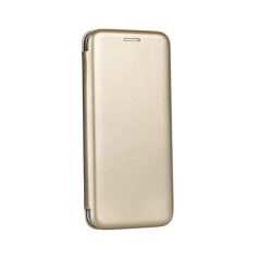   Forcell Elegance Apple iPhone XS Max (6.5) oldalra nyíló mágneses könyv tok szilikon belsővel arany