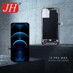   JH Apple iPhone 12 Pro Max 2020 (6.7) fekete LCD kijelző érintővel (FHD, removable IC)