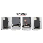 JH Apple iPhone 12 Pro Max 2020 (6.7) fekete LCD kijelző érintővel (FHD, removable IC)