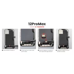   JH Apple iPhone 12 Pro Max 2020 (6.7) fekete LCD kijelző érintővel (FHD, removable IC)