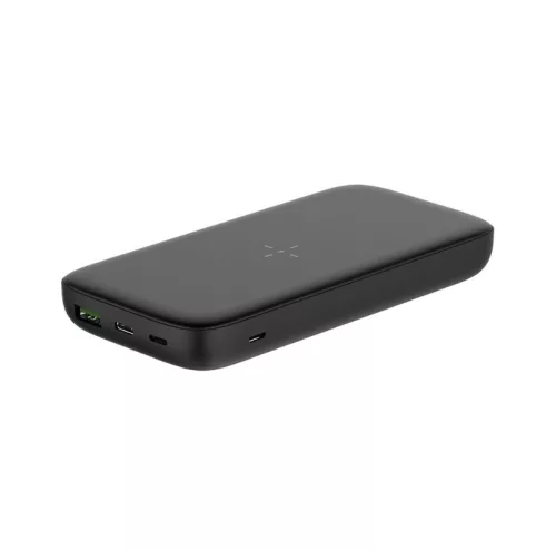 OKZU C1016W 10000mAh power bank vezeték nélküli töltéssel, fekete (5A) 22,5W