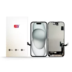   JH Apple iPhone 15 (6.1) fekete LCD kijelző érintővel (removable IC)