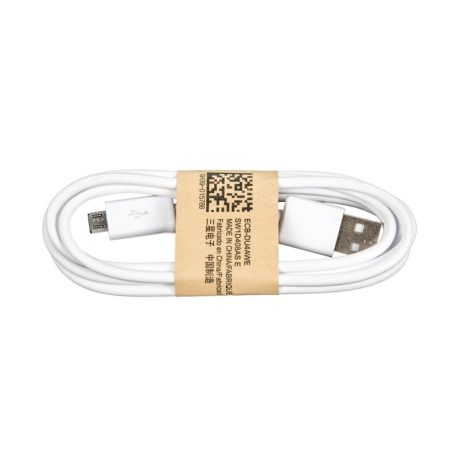 Samsung gyári USB - MicroUSB fehér adatkábel 1m ECB-DU4AWE