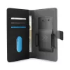 Puro  univerzális Eco-leather könyvtok 6,5" telefon méretig fekete