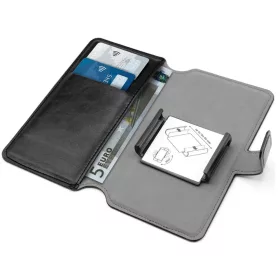   Puro  univerzális Eco-leather könyvtok 6" telefon méretig fekete