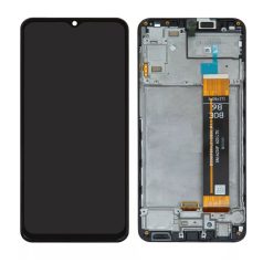   Samsung A236 Galaxy A23 5G fekete LCD kijelző érintővel és kerettel