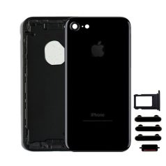 Apple iPhone 7 (4.7) fekete akkufedél / ház (Jet Black)