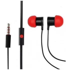   HTC RC-E295 3,5mm jack gyári sztereo headset mikrofonnal, fekete - piros