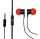 HTC RC-E295 3,5mm jack gyári sztereo headset mikrofonnal, fekete - piros