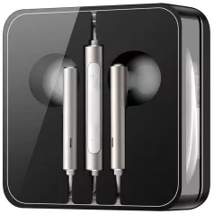  Dobozos utángyártott  fehér-arany 3,5mm sztereo headset hangerőszabályzó gombokkal