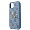 Guess Apple iPhone 13 (6.1) PU 4G Metal Logo hátlapvédő tok kék (GUHCP13M4GMGBL)