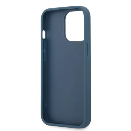 Guess Apple iPhone 13 Pro (6.1) PU 4G Metal Logo hátlapvédő tok kék (GUHCP13L4GMGBL)