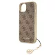 Guess Apple iPhone 13 Mini (5.4) PU 4G Printed Stripe hátlapvédő tok barna (GUHCP13SGF4GBR)