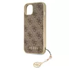 Guess Apple iPhone 13 (6.1) PU 4G Printed Stripe hátlapvédő tok barna (GUHCP13MGF4GBR)