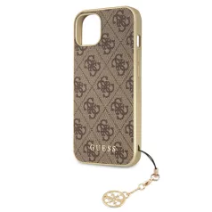   Guess Apple iPhone 13 (6.1) PU 4G Printed Stripe hátlapvédő tok barna (GUHCP13MGF4GBR)