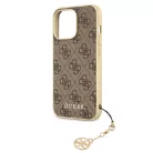 Guess Apple iPhone 13 Pro Max (6.7) PU 4G Printed Stripe hátlapvédő tok barna (GUHCP13XGF4GBR)