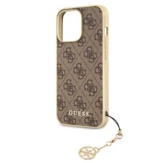   Guess Apple iPhone 13 Pro Max (6.7) PU 4G Printed Stripe hátlapvédő tok barna (GUHCP13XGF4GBR)