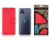 Tactical Field Notes T-Mobile T Phone 5G oldalra nyíló mágneses könyv tok szilikon belsővel piros