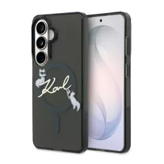   Karl Lagerfeld IML Choupette Magnetic Samsung S942 Galaxy S26 hátlapvédő tok fekete (KLHMS26S5HKSCAK)